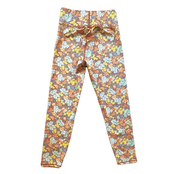 VERONICA BEARD Vilena Leggings Floral Orange Multi High Rise Workout Small NWT - Picture 8 of 11